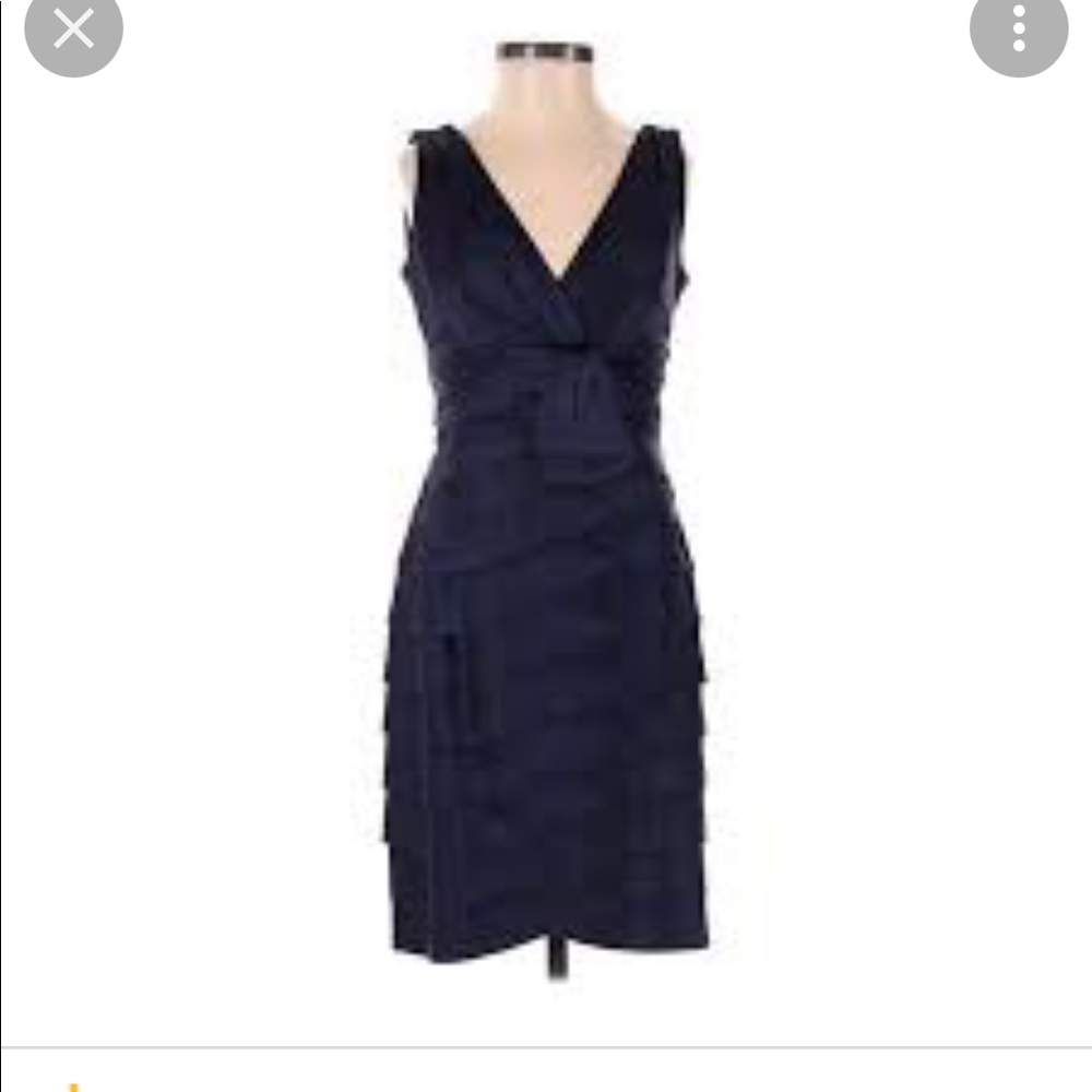 Adrianna Pappell Purple Tiered Flutter Cocktail Dress size 14